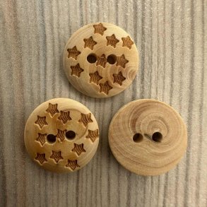 Tr Knap Stjerner - 15 mm