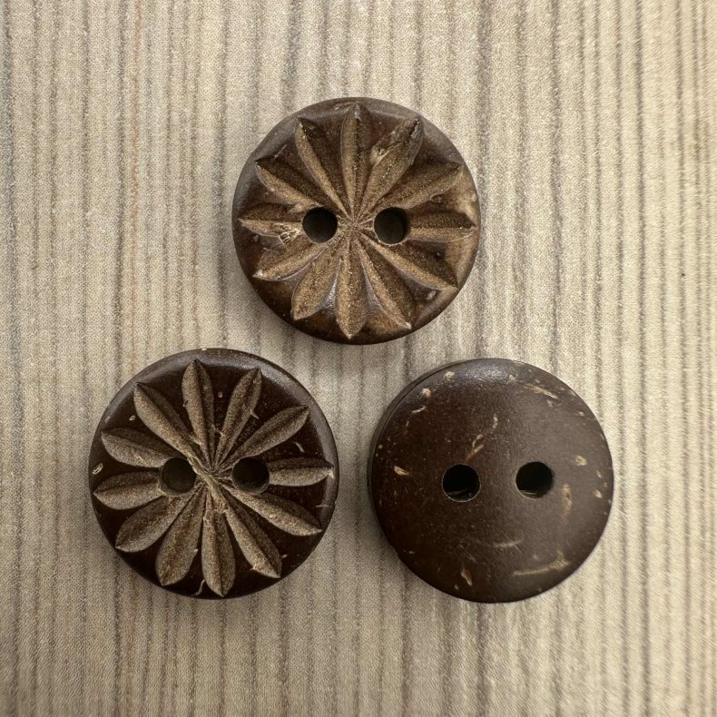 Kokos Knap Mnster - 15 mm 