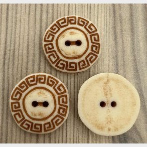 Tr Knap Grsk Tegn - 20 mm