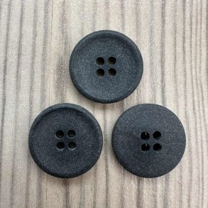 Plastik knap, gr steenlook - 18 mm