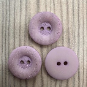 Plastik knap, lilla steenlook - 20 mm 