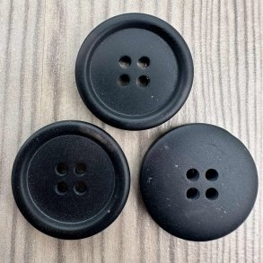 Plastik knap, mrk enkelt - 25 mm