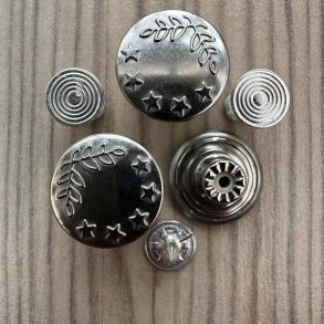 Metal Knap Til Bukser - 15 mm