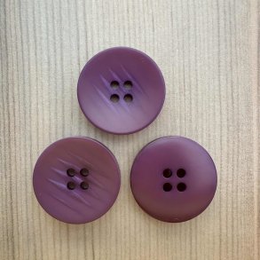 Plastik Knap med striber Lilla - 22 mm