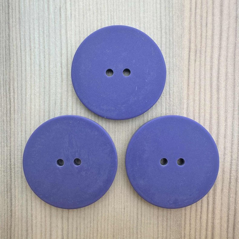 Plastik Knap Stor Lilla - 35 mm