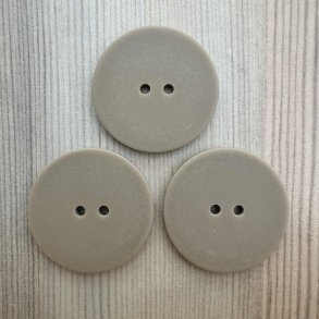 Plastik Knap Stor Beige - 35 mm