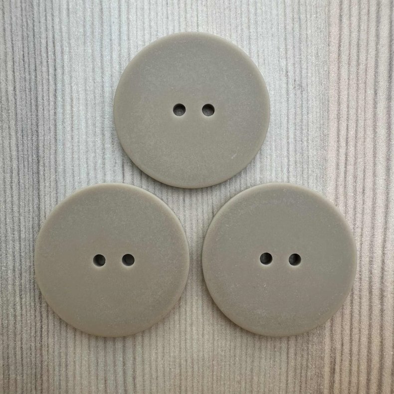 Plastik Knap Stor Beige - 35 mm