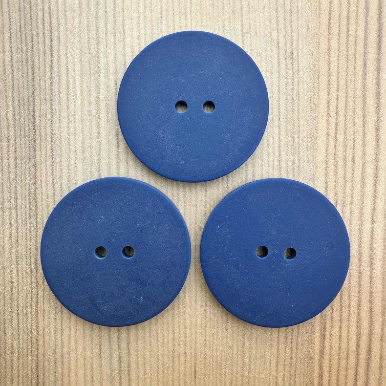 Plastik Knap Stor Koboltbl� - 35 mm