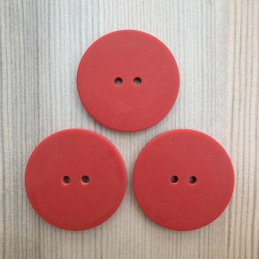 Plastik Knap Stor M�rk R�d - 35 mm