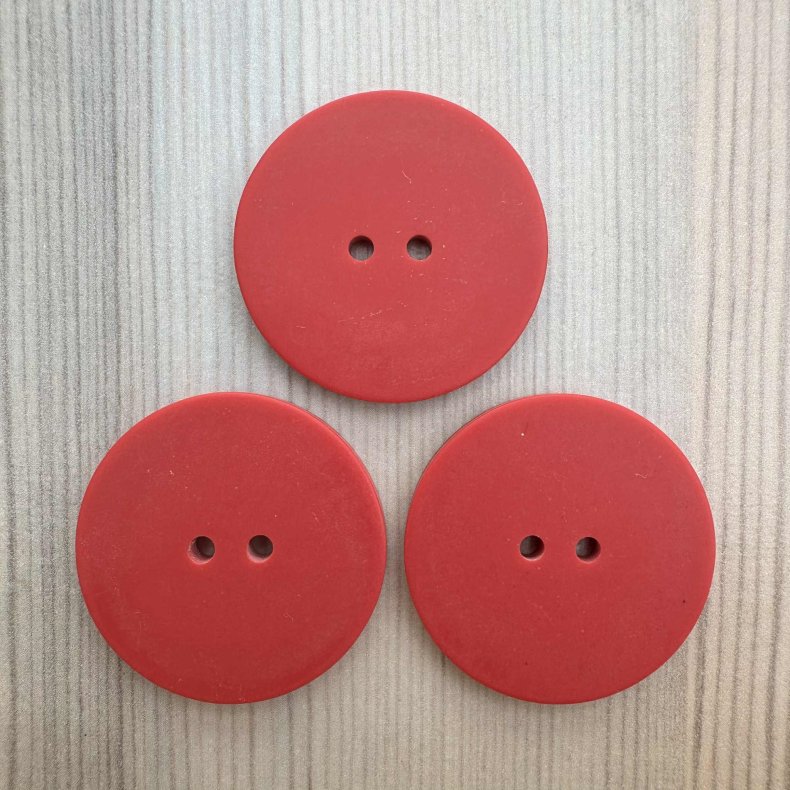 Plastik Knap Stor M�rk R�d - 35 mm