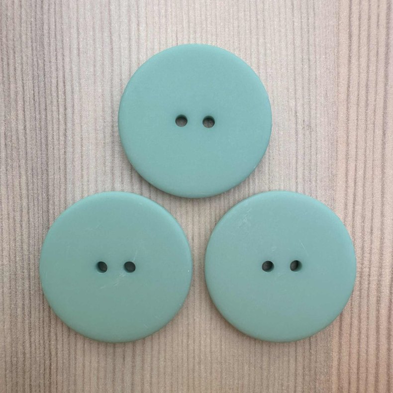 Plastik Knap Stor Mint - 35 mm