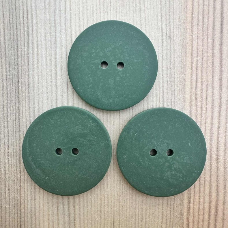 Plastik Knap Stor M�rk Gr�n - 35 mm