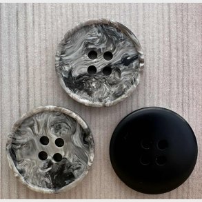 Plastik Knap m�nster overflade - 22 mm