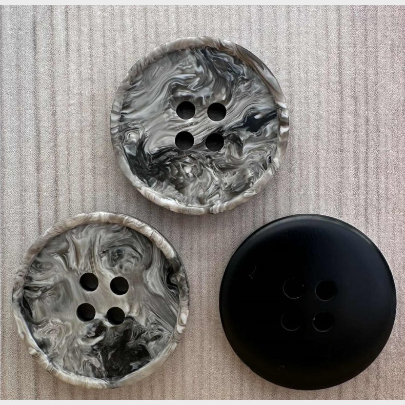 Plastik Knap m�nster overflade - 22 mm