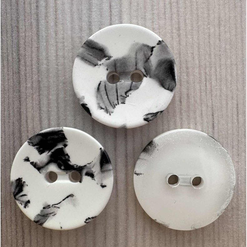 Plastik Knap m�nster overflade - 20 mm
