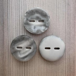 Plastik Knap S�lv overflade - 28 mm