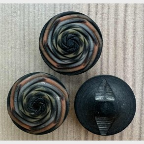 Plastik Knap M�rk med monterings�je - 18 mm