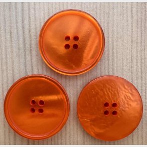 Plastik Knap Orange - 22 mm