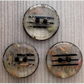 Plastik Knap Klar Med Effekt - 18 mm