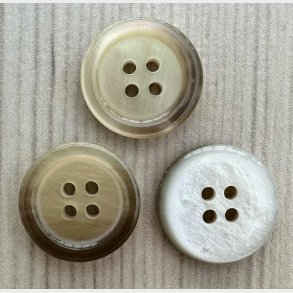 Plastik Knap Natur - 15 mm 