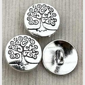 Metal Knap med tryk & monterings�je - 14 mm