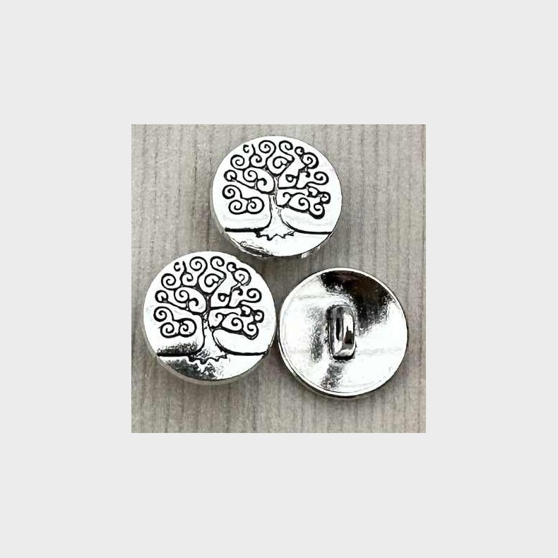 Metal Knap med tryk &amp; monterings�je - 14 mm