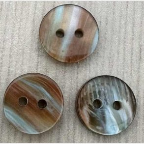 Plastik Knap Bl� Bronze - 12 mm
