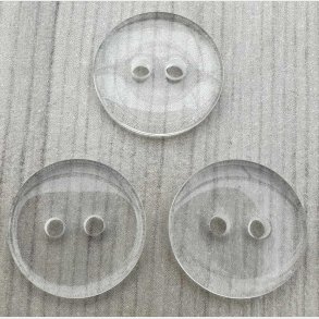 Plastik Knap blank - 15 mm