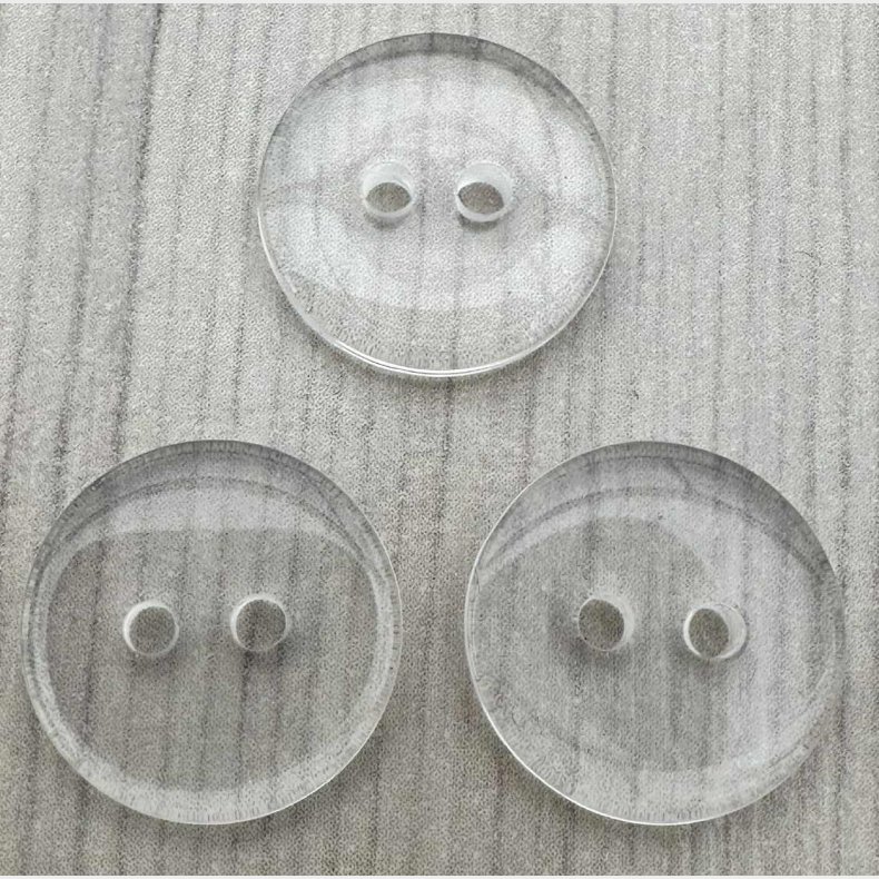 Plastik Knap blank - 15 mm
