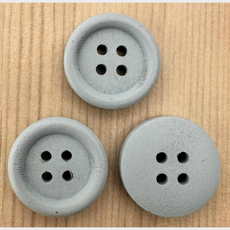 Tr� Knap Lysebl� Farvet Lysebl� - 20 mm