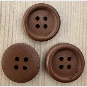 Tr� Knap Brun Farvet - 20 mm