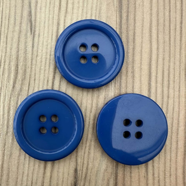 Plastik Knap Bl� - 25 mm