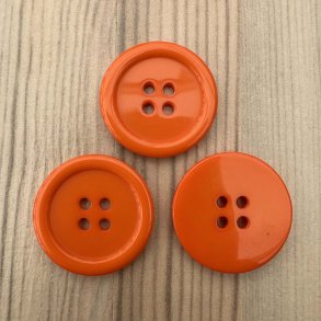 Plastik Knap Orange - 25 mm