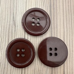 Plastik Knap Brun - 25 mm
