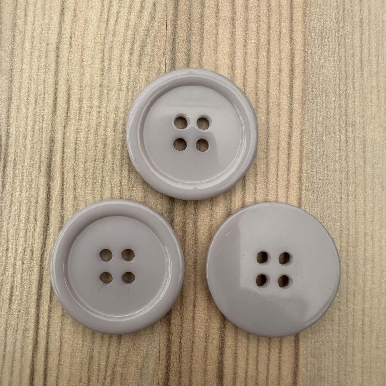 Plastik Knap Gr� - 25 mm