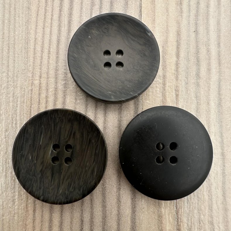 Plastik Knap Brun Med Effekt - 21 mm