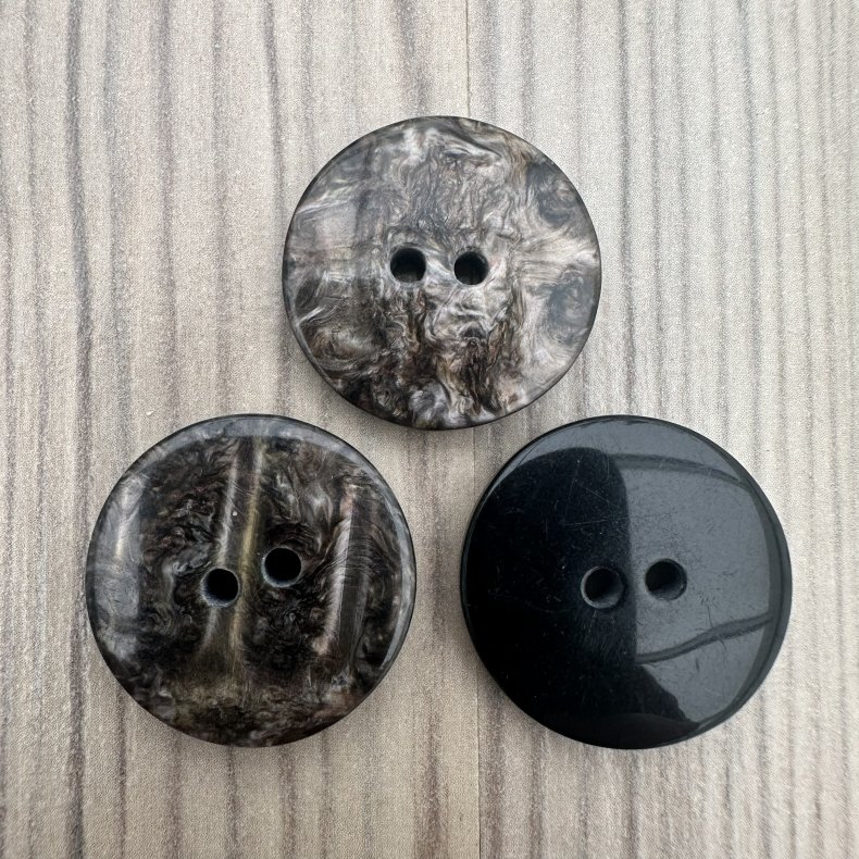 Plastik Knap Rustik Brunlig - 23 mm