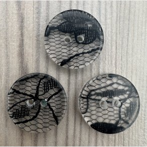 Plastik Knap Motiv klar - 18 mm