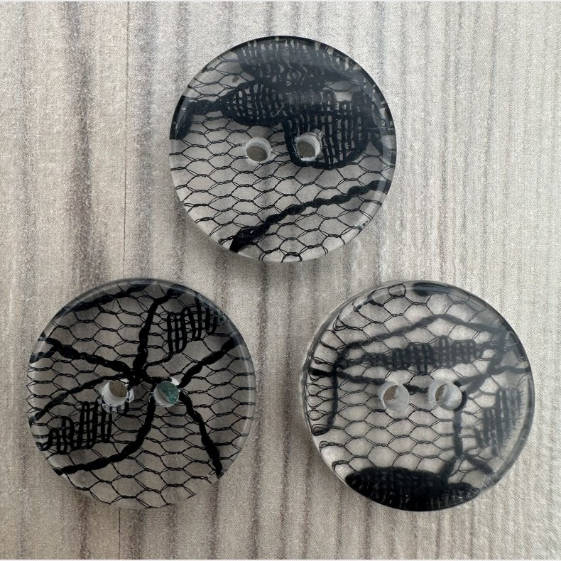 Plastik Knap Motiv klar - 18 mm