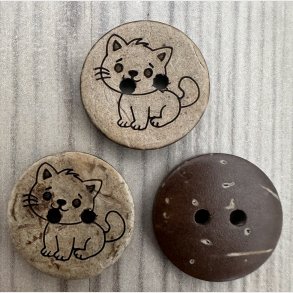 Kokos Knap Kat - 18 mm