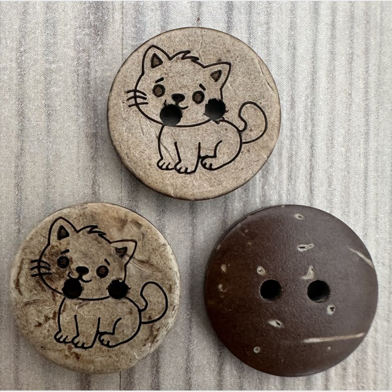Kokos Knap Kat - 18 mm