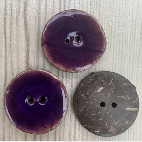 Kokos Knap Stor Lilla - 30 mm