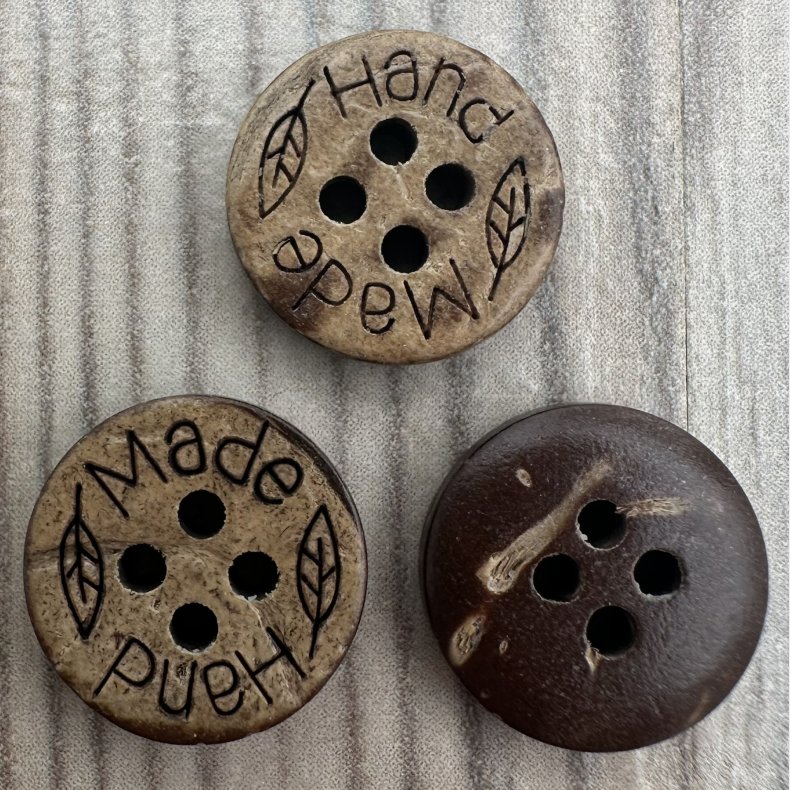 Kokos Knap Handmade - 13 mm
