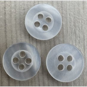 Plastik Knap Lille Hvid - 11 mm