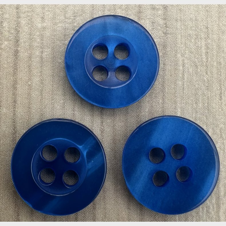 Plastik Knap Lille Bl� - 11 mm