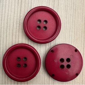 Plastik Knap Bordeaux - 25 mm