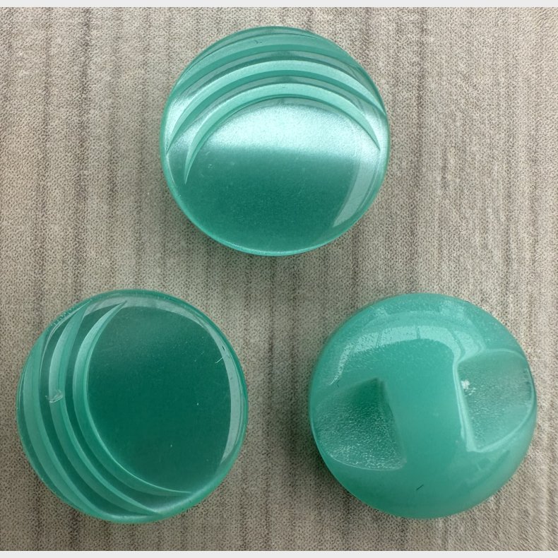 Plastik Knap Lille Turkis - 11 mm
