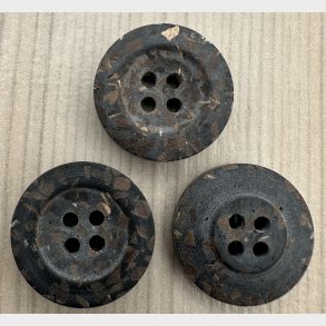 Kokos Knap Gr� - 13 mm