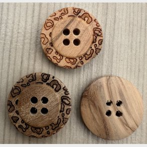 Tr� Knap Leopardskins Kant - 20 mm