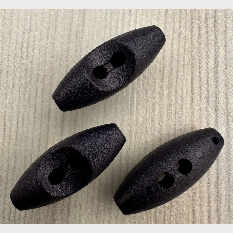 Plastik Knap Duffel M�rkebl� - 10 mm x 25 mm